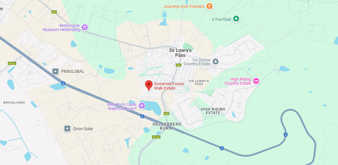 Khanya Utilities office location — 42 Blue Rock Road, Somerset Forest Walk Estate, Somerset West